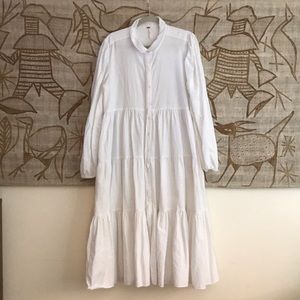 Free People Oversized White Shirt Dress sz S